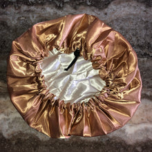 Load image into Gallery viewer, Champagne Gold/ Beige Reversible Silky Bonnet
