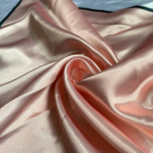 Load image into Gallery viewer, Salmon Pink and White Satin Headscarf
