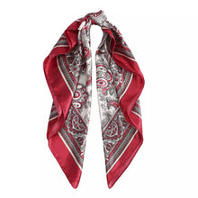 Load image into Gallery viewer, Large Red and Pale Gold Scarf
