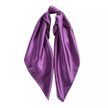 Load image into Gallery viewer, Deep Purple Satin Headscarf
